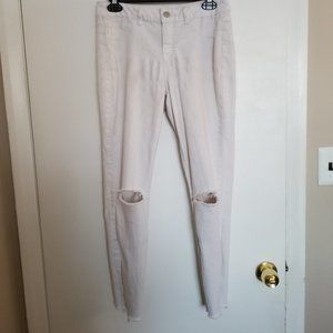 Refuge White Distressed Jeans Size 6